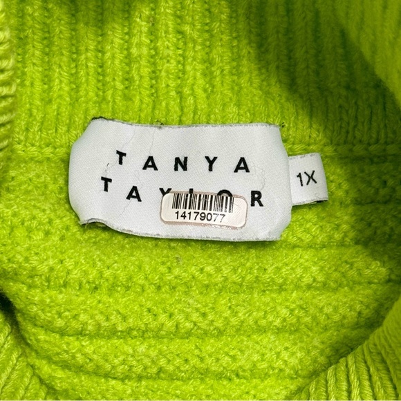 Tanya Taylor Liliana Knit Wool Neon Green Sweater - Picture 6 of 10